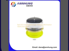 ضوء عائق طيران أحمر LED يعمل بالطاقة الشمسية منخفض الكثافة L810