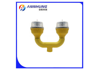 ضوء إعاقة الطيران LED 5 واط ضوء إعاقة أحمر ، أضواء FAA L810 تحذير الطائرات على الأبراج