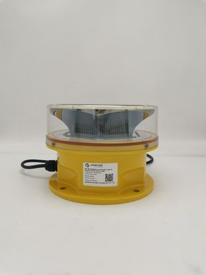60FPM GPS Sync LED Aviation Obstruction Light مع البوليكربونات فوق البنفسجية لتحذير الطائرات المتوسطة الكثافة